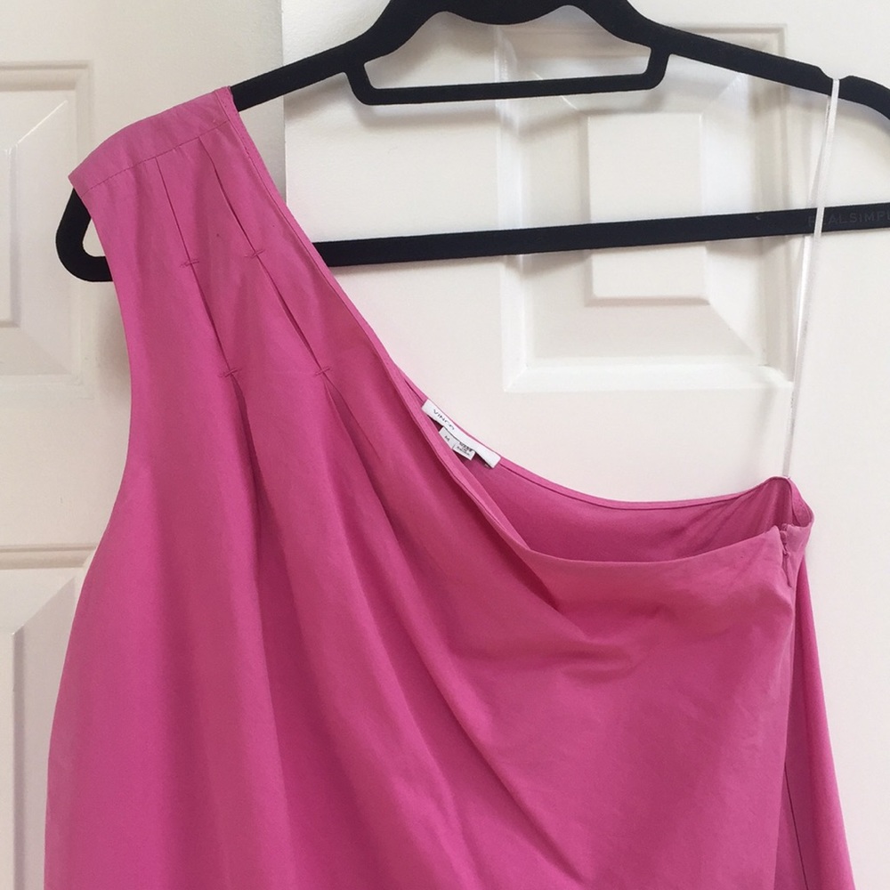Vince one shoulder pink dress